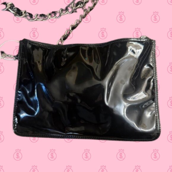 Chanel Patent Leather Chain Tote  and Pouch– “Pancing Triple Coco Mark” – Black - Picture 4 of 12
